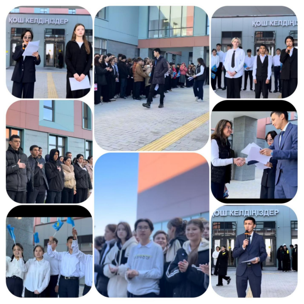 I-ауысымға жиын өткізілді. Жиын барысында ДТІЖО Серікбай Ә.Е. және Мектеп президенті Есентай Д. оқушыларға басталған оқу тоқсанына сәттілік тілеп, оқушылардың өмір қауіпсіздігі айтылып, мектептің ішкі тәртіп таныстырылды.